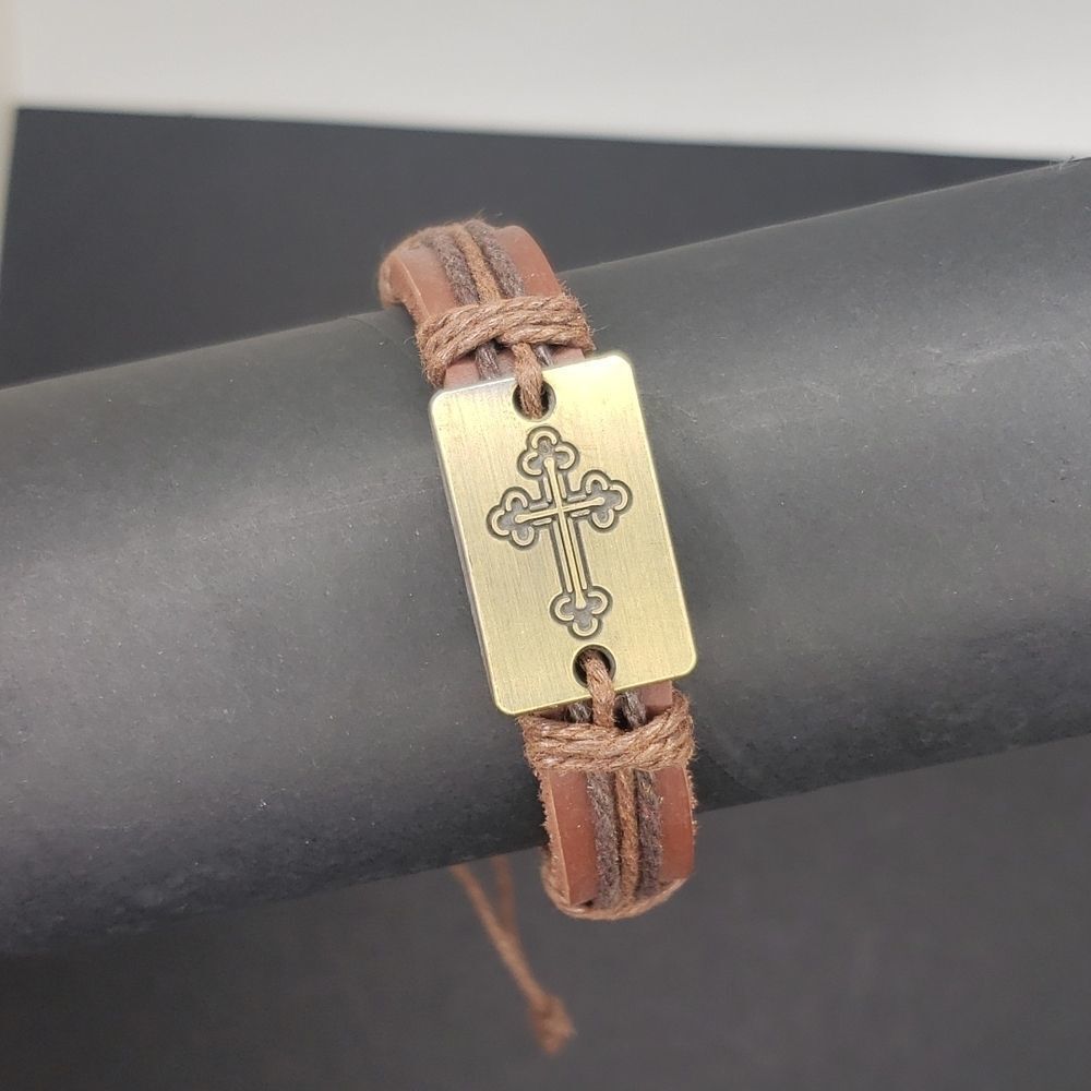 Celtic cross adjustable bracelet